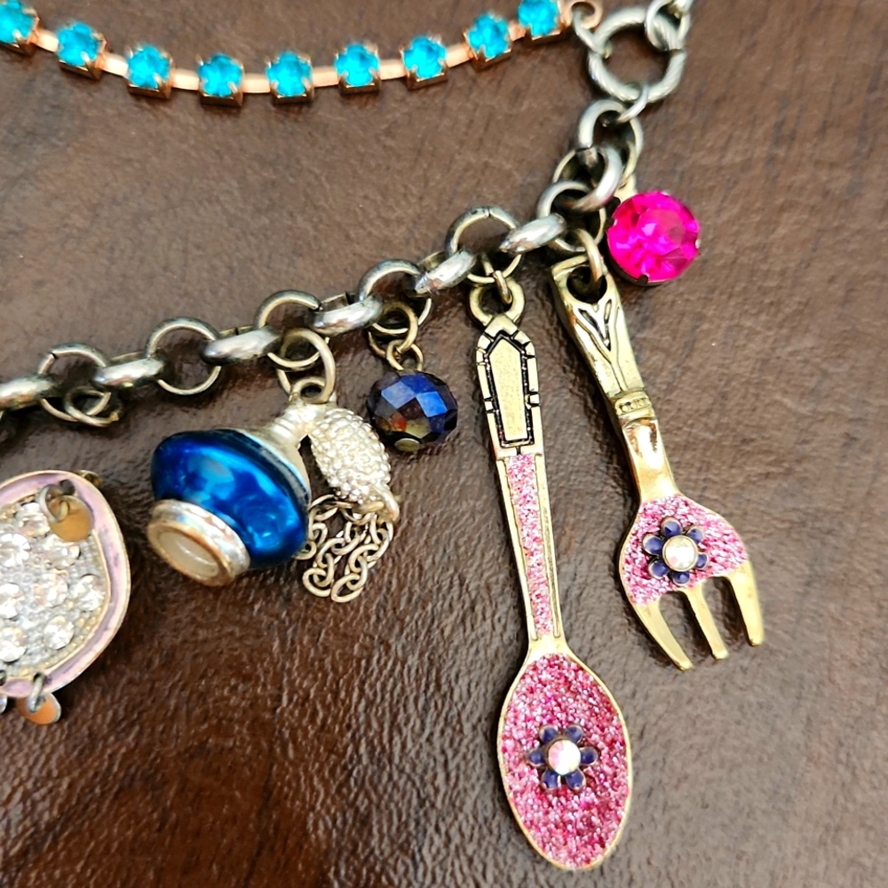 Betsey Johnson Mouse/Tea Party Necklace - Picture 5 of 5